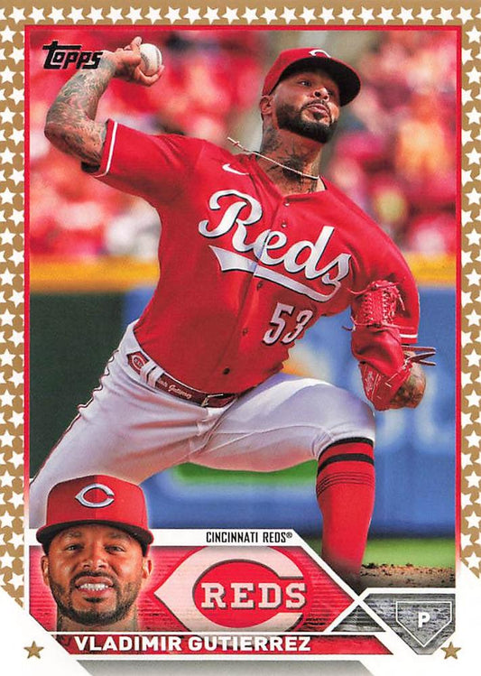 2023 Topps Gold Star Vladimir Gutierrez #198 Cincinnati Reds
