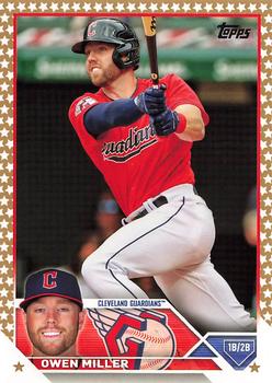 2023 Topps Gold Star Owen Miller #213 Cleveland Guardians