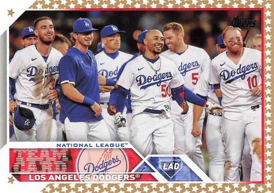 2023 Topps Gold Star Los Angeles Dodgers Team Card #219 Los Angeles Dodgers
