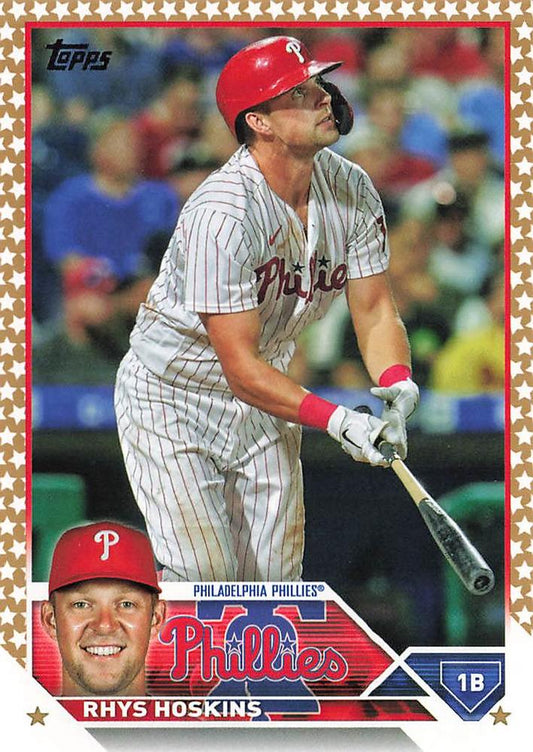 2023 Topps Gold Star Rhys Hoskins #221 Philadelphia Phillies