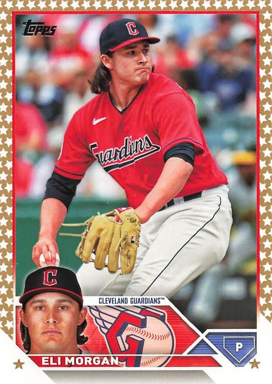 2023 Topps Gold Star Eli Morgan #223 Cleveland Guardians