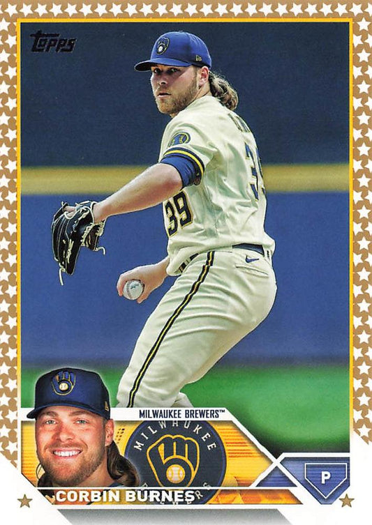 2023 Topps Gold Star Corbin Burnes #225 Milwaukee Brewers