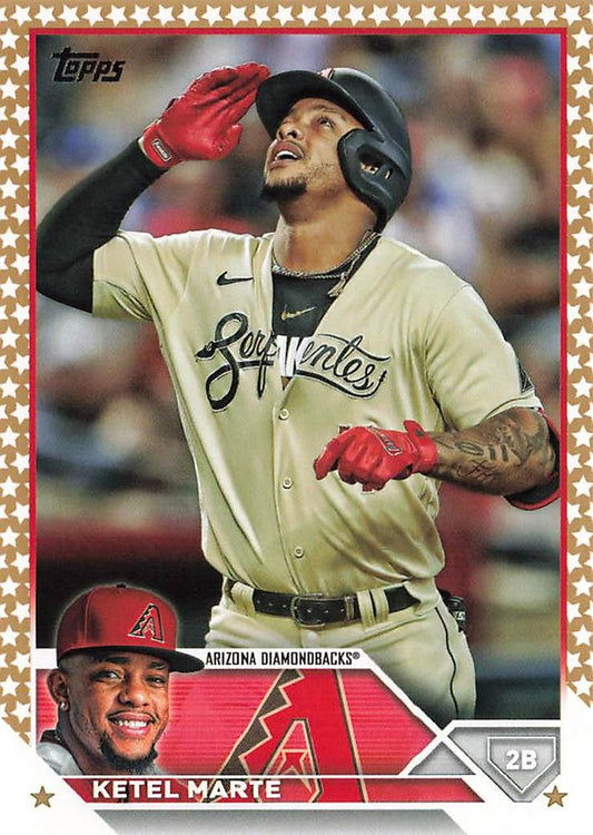 2023 Topps Gold Star Ketel Marte #239 Arizona Diamondbacks