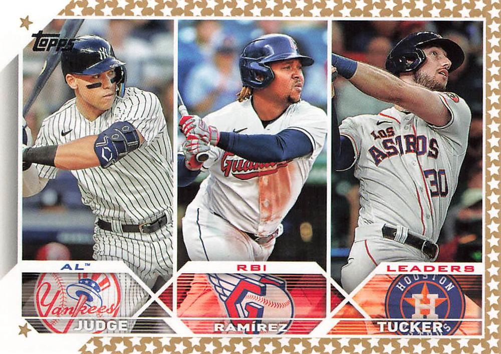 2023 Topps #241 (Aaron Judge / José Ramírez / Kyle Tucker) Gold Star