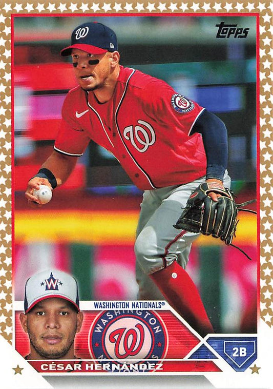 2023 Topps Gold Star Cesar Hernandez #244 Washington Nationals