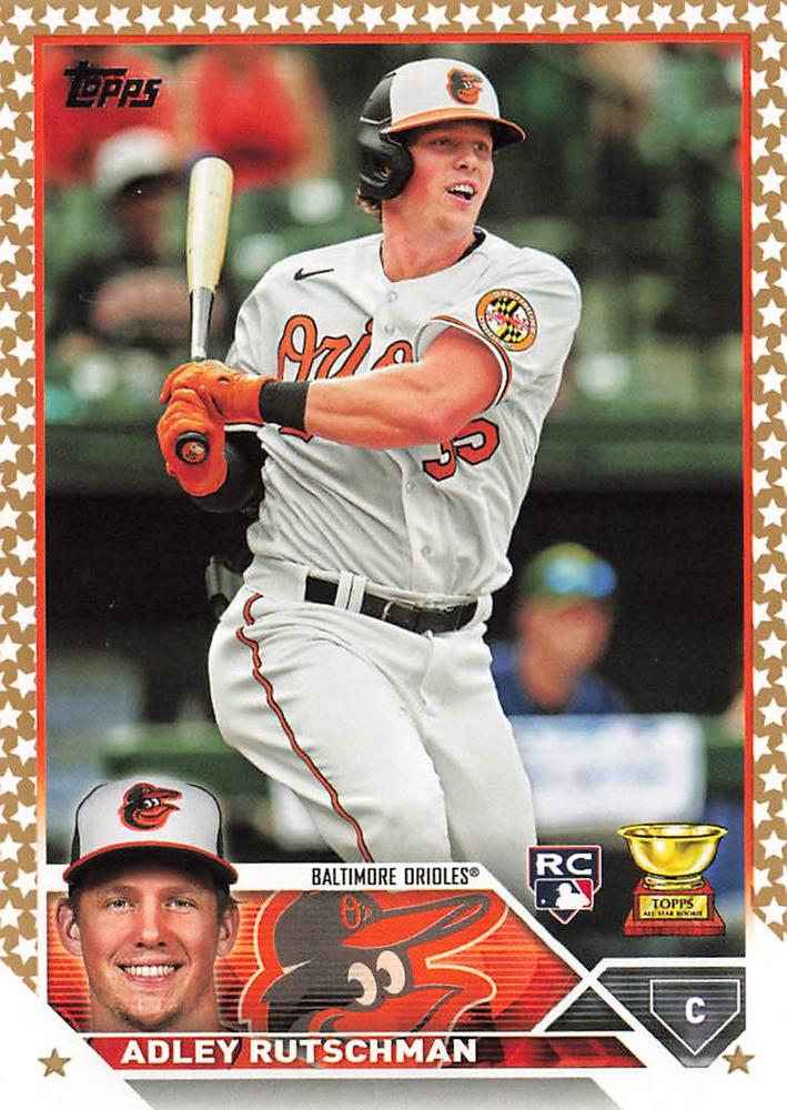 2023 Topps Gold Star Adley Rutschman Rookie #250 Baltimore Orioles