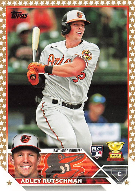2023 Topps Gold Star Adley Rutschman Rookie #250 Baltimore Orioles
