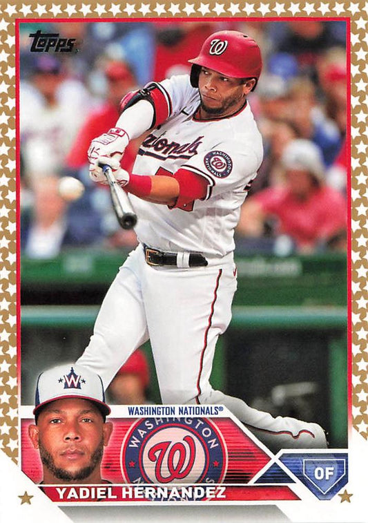 2023 Topps Gold Star Yadiel Hernandez #257 Washington Nationals