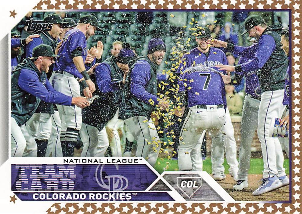 2023 Topps Gold Star Gold Star Colorado Rockies Team Card 445 Colorado Rockies