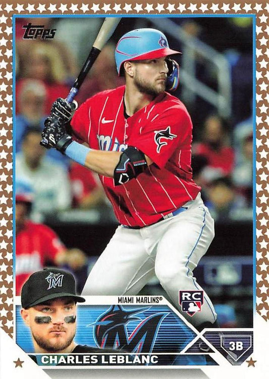 2023 Topps Gold Star Gold Star Charles Leblanc RC #446 Miami Marlins