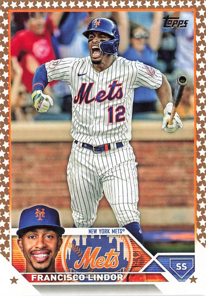 2023 Topps Gold Star Gold Star Francisco Lindor #450 New York Mets