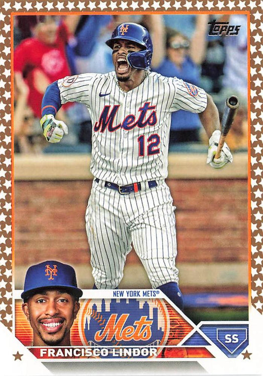 2023 Topps Gold Star Gold Star Francisco Lindor #450 New York Mets