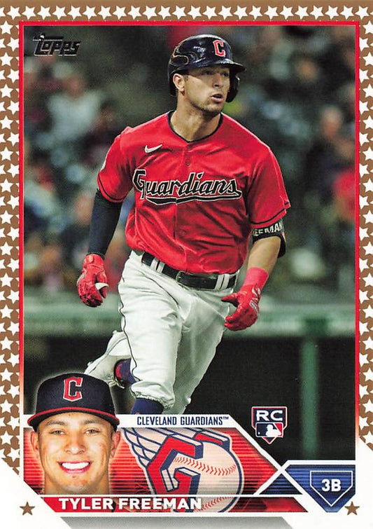 2023 Topps Gold Star Gold Star Tyler Freeman RC #462 Cleveland Guardians