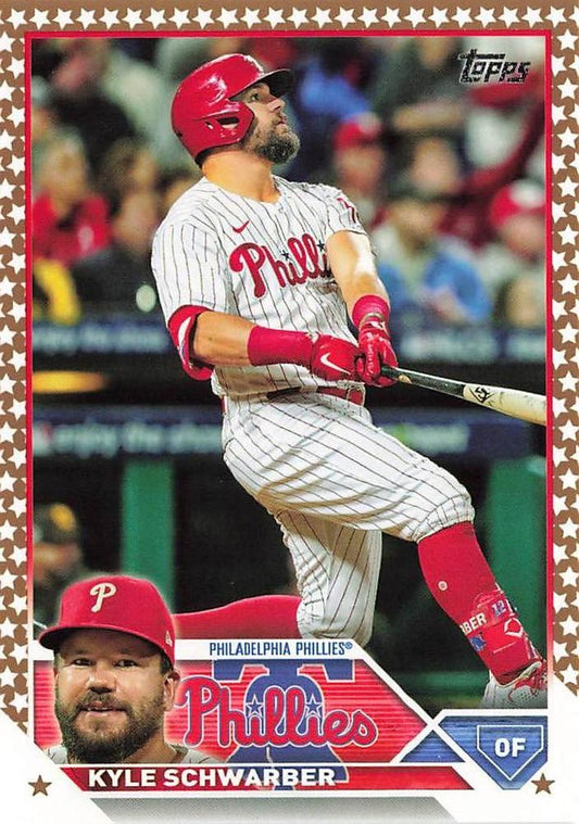 2023 Topps Gold Star Gold Star Kyle Schwarber #466 Philadelphia Phillies