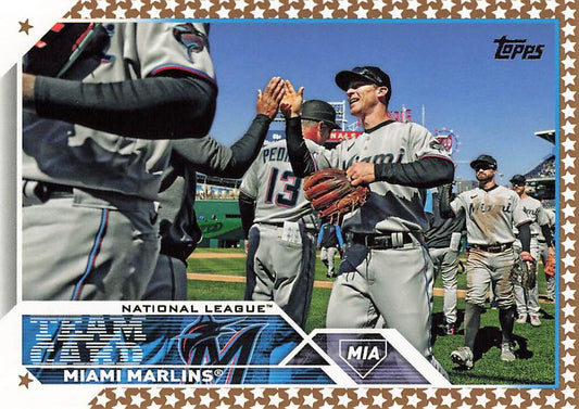 2023 Topps Gold Star Gold Star Miami Marlins Team Card 473 Miami Marlins