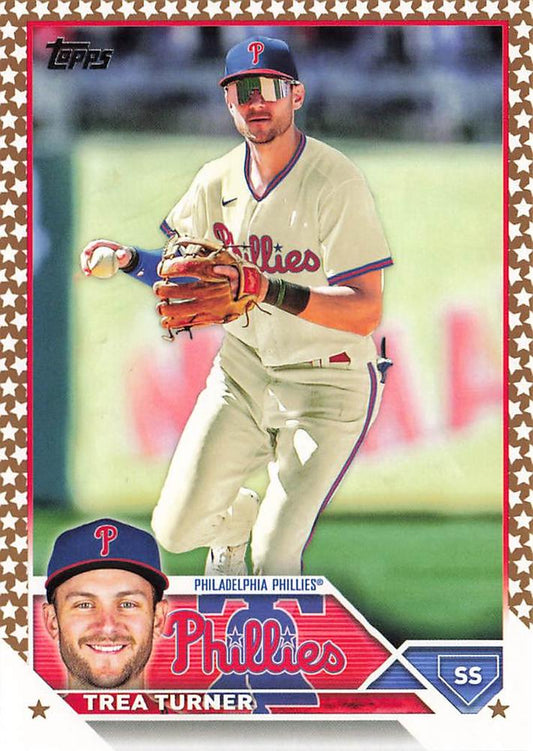 2023 Topps Gold Star Gold Star Trea Turner #475 Philadelphia Phillies