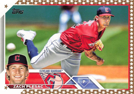 2023 Topps Gold Star Gold Star Zach Plesac #476 Cleveland Guardians