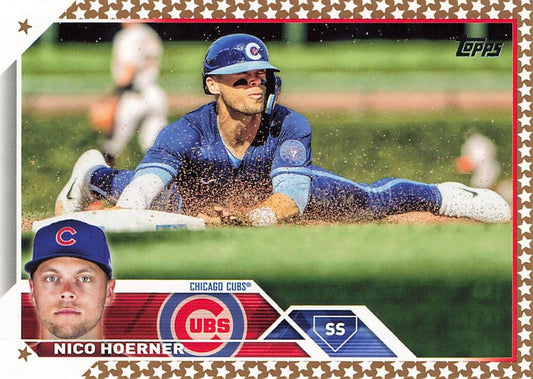 2023 Topps Gold Star Gold Star Nico Hoerner #485 Chicago Cubs