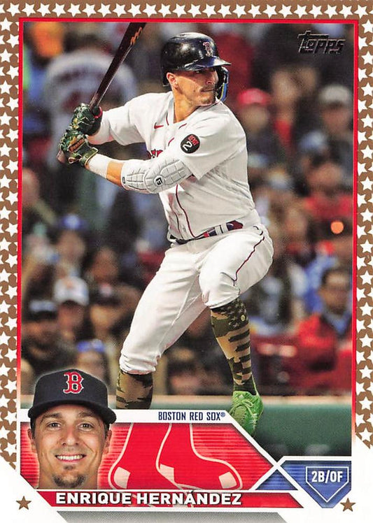 2023 Topps Gold Star Gold Star Enrique HernÃ¡ndez #497 Boston Red Sox
