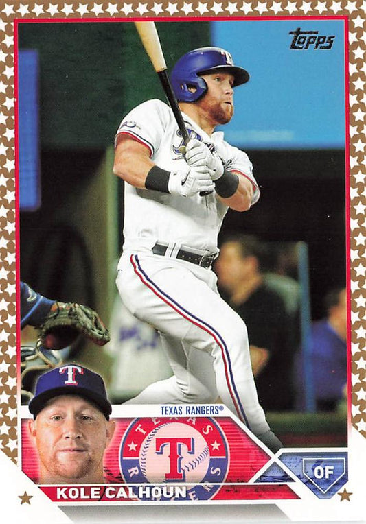 2023 Topps Gold Star Gold Star Kole Calhoun #512 Texas Rangers