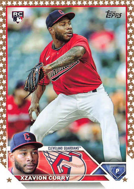 2023 Topps Gold Star Gold Star Xzavion Curry RC #513 Cleveland Guardians