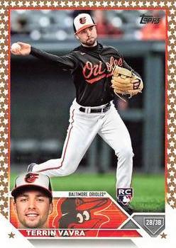 2023 Topps Gold Star Gold Star Terrin Vavra RC #524 Baltimore Orioles