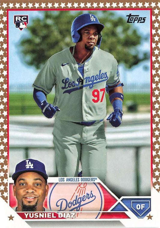 2023 Topps Gold Star Gold Star Yusniel Diaz RC #536 Los Angeles Dodgers