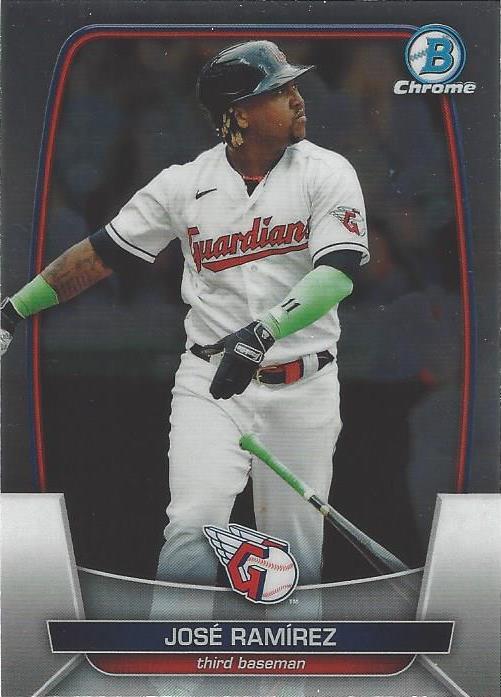 2023 Bowman Chrome JosÃ© RamÃ­rez #100 Cleveland Guardians