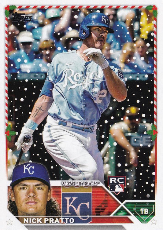 2023 Topps Holiday Nick PrattoÂ RC H6 Kansas City Royals