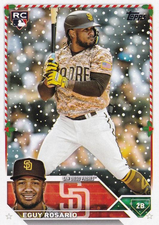 2023 Topps Holiday Eguy RosarioÂ RC RC H28 San Diego Padres