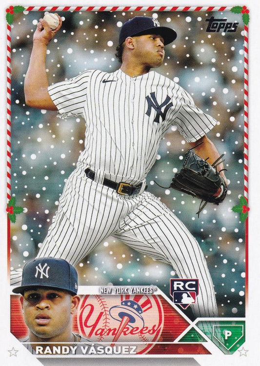 2023 Topps Holiday Randy VÃ¡squez RC H39 New York Yankees