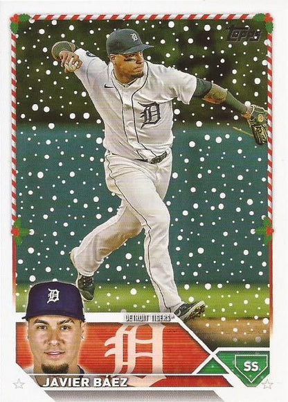 2023 Topps Holiday Javier Baez H79 Detroit Tigers