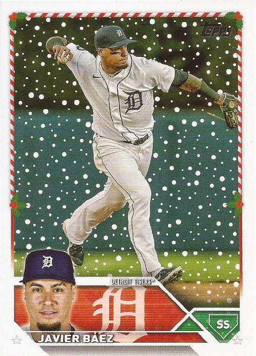 2023 Topps Holiday Javier Baez H79 Detroit Tigers