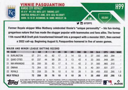 2023 Topps Holiday Vinnie Pasquantino ASR, RC H99 Kansas City Royals