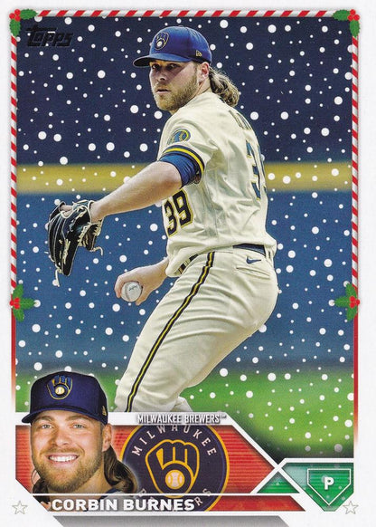 2023 Topps Holiday Corbin Burnes  H112 Milwaukee Brewers
