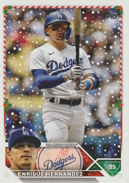 2023 Topps Holiday Enrique HernÃ¡ndez  H124 Los Angeles Dodgers