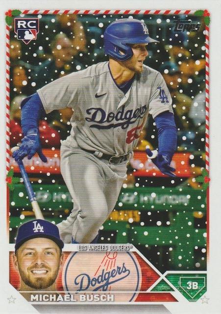 2023 Topps Holiday Michael Busch RC H130 Los Angeles Dodgers