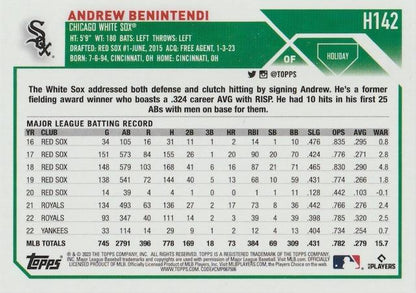 2023 Topps Holiday Andrew Benintendi  H142 Chicago White Sox