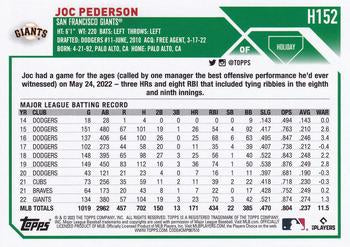 2023 Topps Holiday Joc Pederson  H152 San Francisco Giants