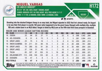 2023 Topps Holiday Miguel Vargas RC H172 Los Angeles Dodgers