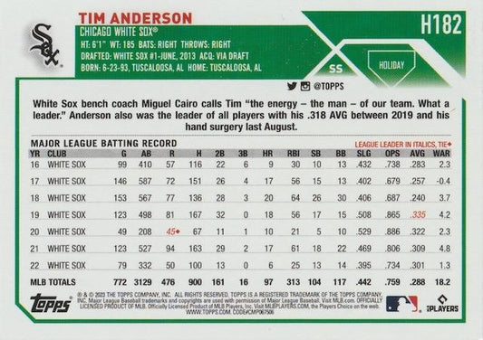 2023 Topps Holiday Tim Anderson  H182 Chicago White Sox