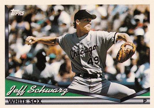 1994 Topps Jeff Schwarz RC # 33 Chicago White Sox