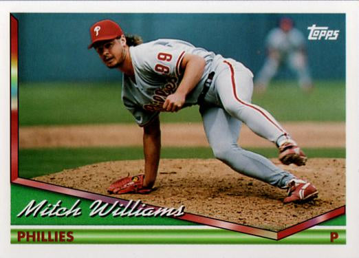 1994 Topps Mitch Williams # 114 Philadelphia Phillies