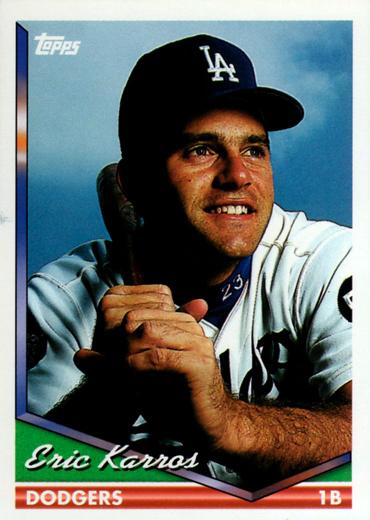 1994 Topps Eric Karros # 115 Los Angeles Dodgers