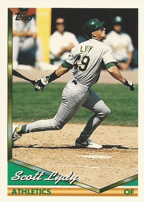 1994 Topps Scott Lydy RC # 160 Oakland Athletics