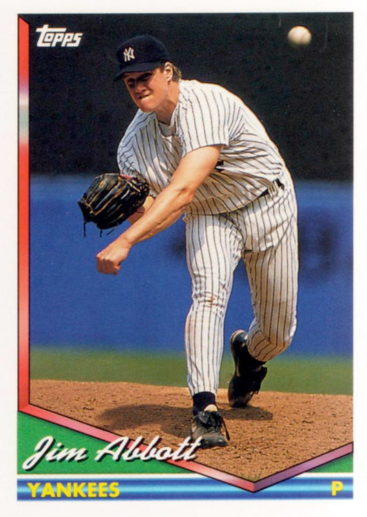 1994 Topps Jim Abbott # 350 New York Yankees