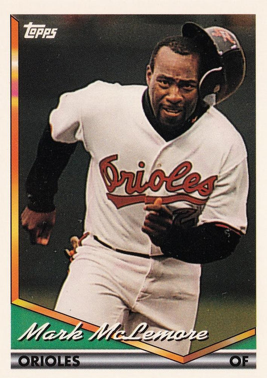 1994 Topps Mark McLemore UER # 370 Baltimore Orioles