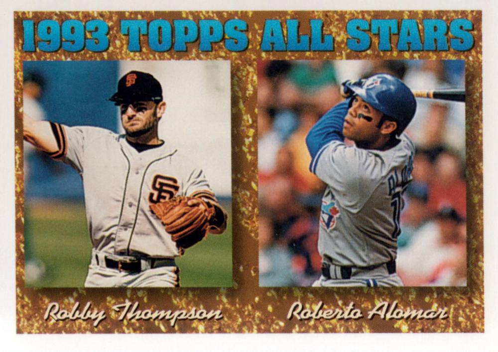 1994 Topps Robby Thompson / Roberto Alomar AS # 385 San Francisco Giants / Toronto Blue Jays