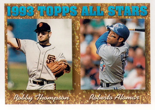 1994 Topps Robby Thompson / Roberto Alomar AS # 385 San Francisco Giants / Toronto Blue Jays