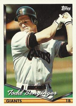 1994 Topps Todd Benzinger # 398 San Francisco Giants